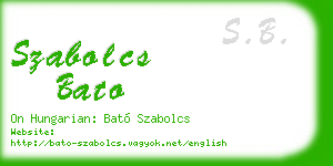 szabolcs bato business card
